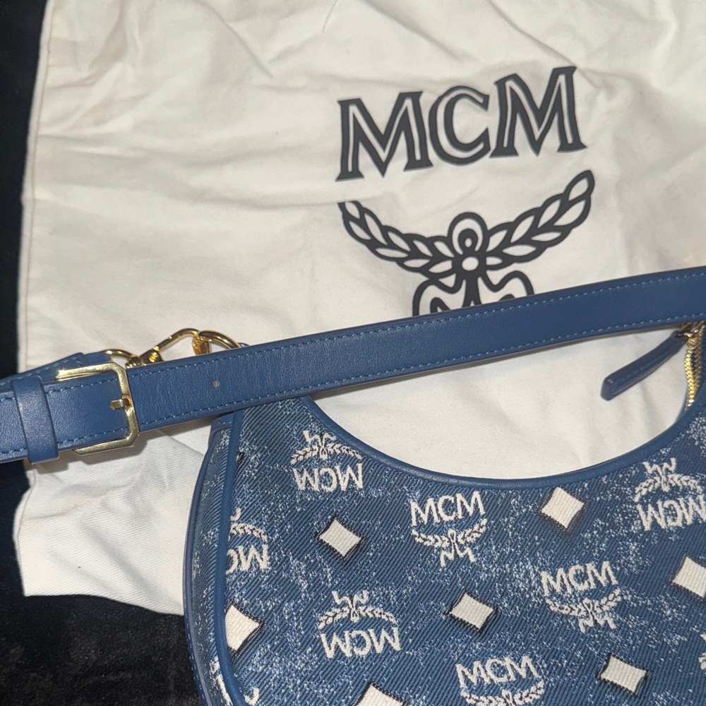 MCM Denim Blue Shoulder Bag - Picture 8 of 11